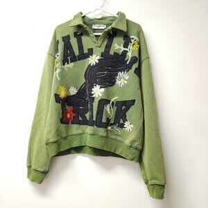 Vale Forever Jade Garden Hoodie Green Womens Long Sleeve Pull Over Sweatshirt